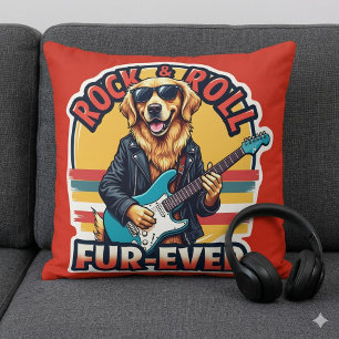 Cojín Decorativo Perro Golden Retriever Fur-Ever de Rock and Roll 