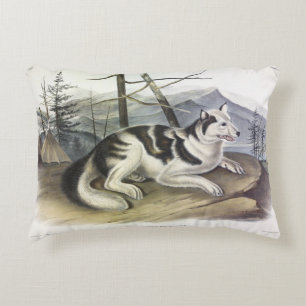 Cojín Decorativo Perro hare-indio (perro del río Mackenzie) de Audu