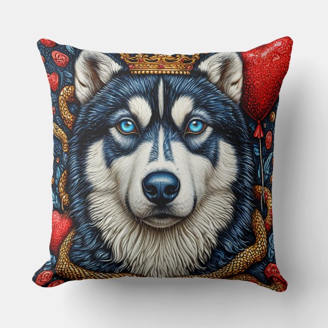 Cojín Decorativo Perro husky (Anverso)