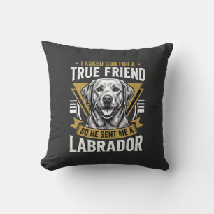 Cojín Decorativo Perro Labrador amigo verdadero
