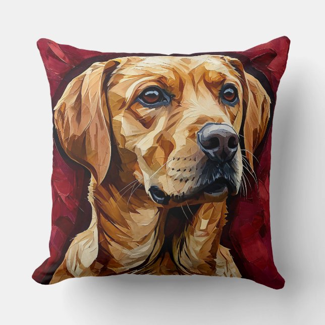 Cojín Decorativo perro labrador de Navidad (Anverso)