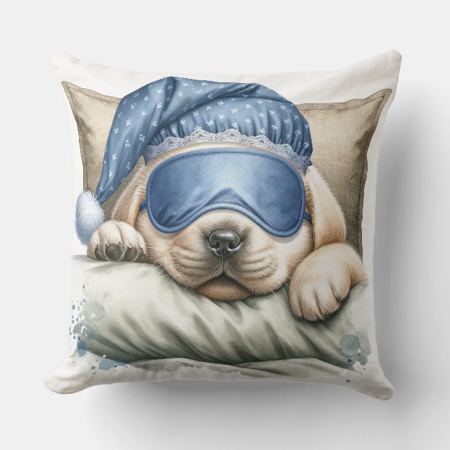Cojín Decorativo Perro Labrador Durmiente (Anverso)