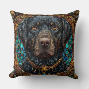 Cojín Decorativo Perro labrador negro