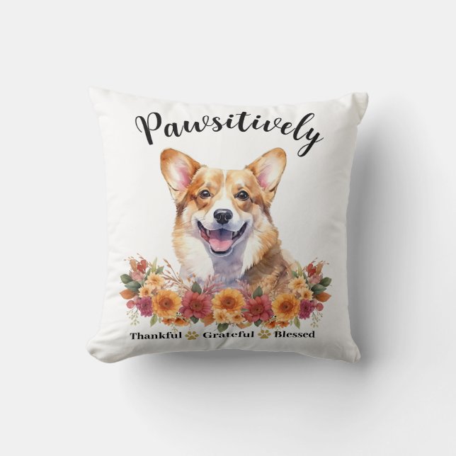 Cojín Decorativo Perro lindo agradecido bendito adorable (Anverso)