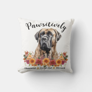 Cojín Decorativo Perro lindo agradecido bendito positivamente