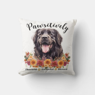 Cojín Decorativo Perro lindo agradecido bendito positivamente