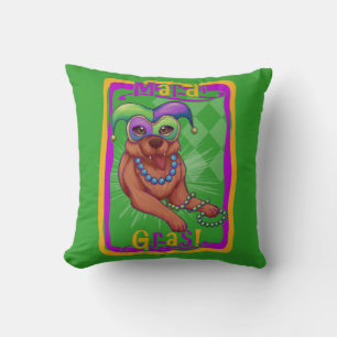 Cojín Decorativo Perro Mardi Gras