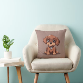 Cojín Decorativo Perro marrón lindo