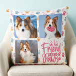 Cojín Decorativo Perro Mejor Amigo Personalizado 3 Fotografía Color<br><div class="desc">¡Mi Mejor Amigo Tiene Papas! Celebra a tu mejor amigo con una almohada de collage de fotos de perro y un personalizado único. Sorprenda a su amante favorito del perro, ya sea un cumpleaños, el día de la madre, día de San Valentín o Navidades con esta almohada adorable de perro...</div>
