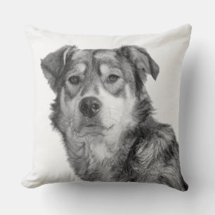 Cojín Decorativo Perro mestizo grande monocromo refinado