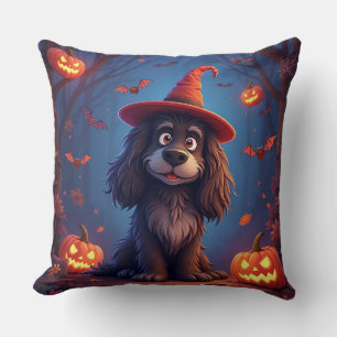 Cojín Decorativo Perro mono de Halloween