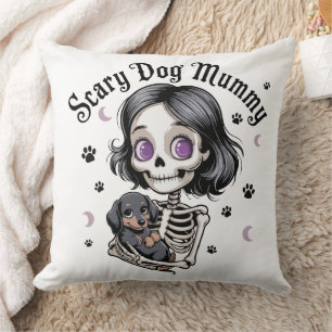 Cojín Decorativo Perro Mummy Esqueleto Escandaloso Dachshund