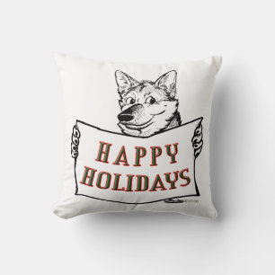 Cojín Decorativo Perro navidad: ¡Felices fiestas!