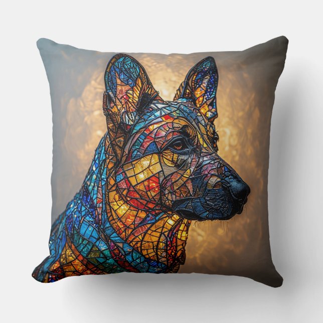 Cojín Decorativo Perro pastor alemán (Anverso)