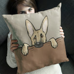 Cojín Decorativo Perro pastor alemán de color claro<br><div class="desc">Esta tierna almohada de tiros de pastor alemán añade un divertido acento decorativo a tu sofá o cama. Un regalo perfecto para cualquier amante del GSD. Visite el mundo doodle de Jenn para ver más decoración y regalos para los amantes de las mascotas.</div>