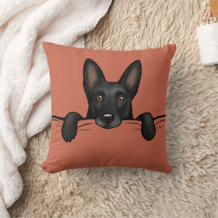 Cojín Decorativo Perro pastor alemán negro