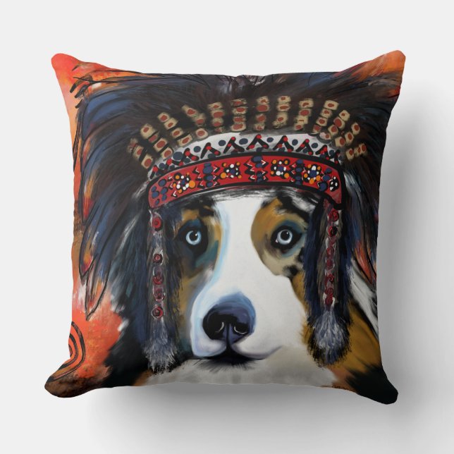 COJÍN DECORATIVO PERRO PASTOR AUSTRALIANO  (Anverso)