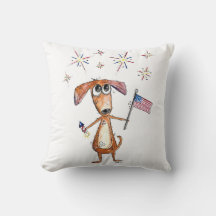 Perro patriótico astuto con bandera