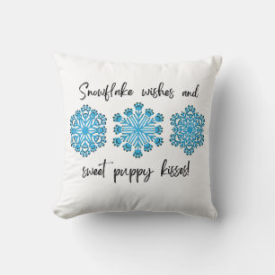 Cojín Decorativo Perro Paw Snowflake Besos de Cachorro