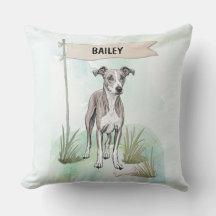 Perro personalizado de Watercolor Whippet