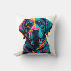 Cojín Decorativo Perro Pop Art para añadir diversión y color a tu e