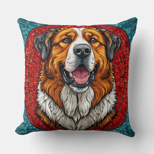 Cojín Decorativo perro San Bernardo (Anverso)