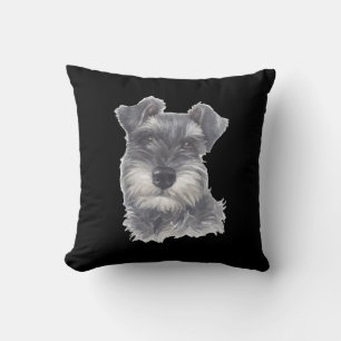 Cojín Decorativo Perro Schnauzer en miniatura - Regalo de perro de 