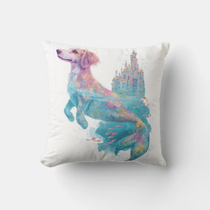 Cojín Decorativo Perro Sirena � Fantasía Subacuática Canina