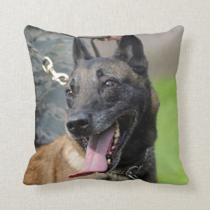 Cojín Decorativo Perro sonriente de Malinois del belga