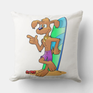 COJÍN DECORATIVO PERRO SURFER