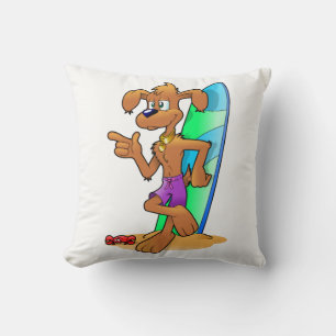 Cojín Decorativo Perro surfista
