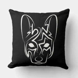 Cojín Decorativo Perro tribal blanco y negro