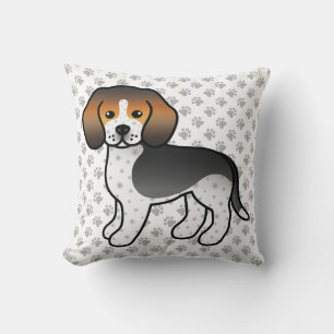 Cojín Decorativo Perro y garras de la caricatura de Beagle con punt