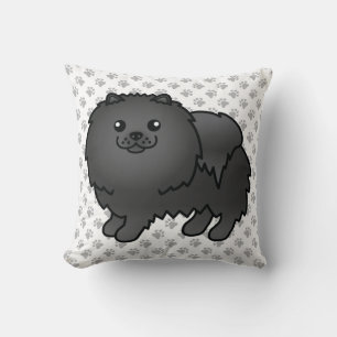 Cojín Decorativo Perro y patas de la caricatura pura de Pomerania n
