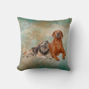 Cojín Decorativo Perros Adorables Sobre El Arte