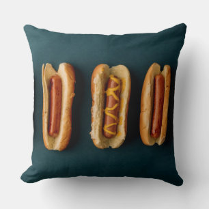 Cojín Decorativo Perros calientes y bollos
