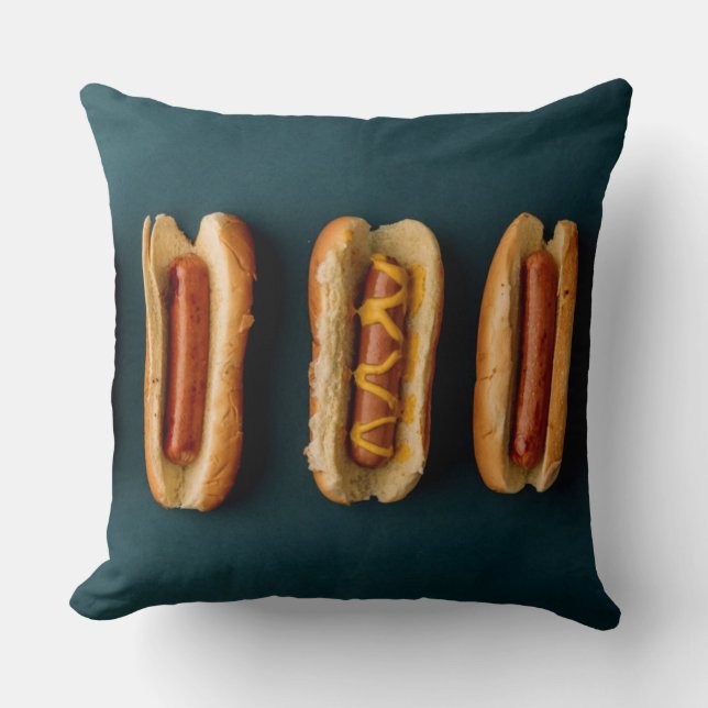 Cojín Decorativo Perros calientes y bollos (Anverso)