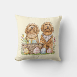 Cojín Decorativo Perros de Easter Goldendoodle