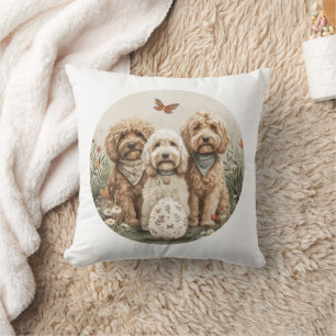 Cojín Decorativo Perros de Easter Goldendoodle