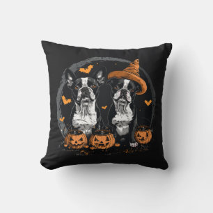 Cojín Decorativo Perros de Halloween Boston Terrier