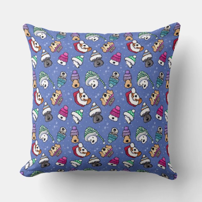 Cojín Decorativo Perros de Invierno (Anverso)