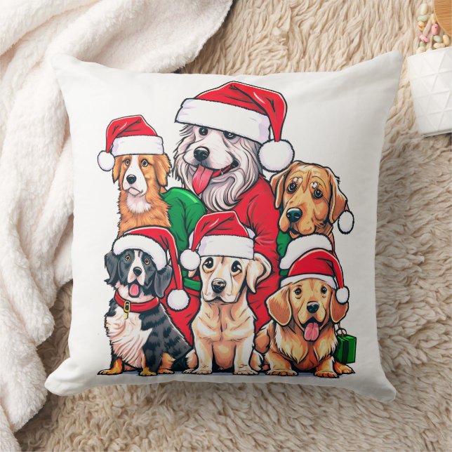 Cojín Decorativo Perros de Navidades pequeños (Manta)
