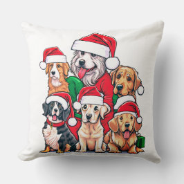 Cojín Decorativo Perros de Navidades pequeños
