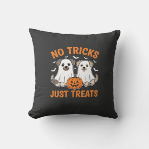 Cojín Decorativo Perros Fantasmas de Halloween Sin Trucos Solo Golo