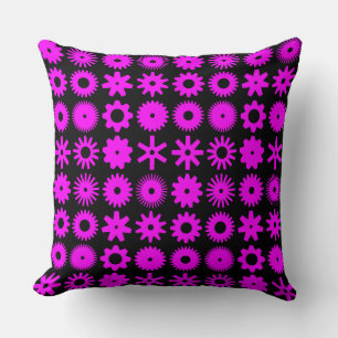 Cojín Decorativo Perros - Magenta sobre negro