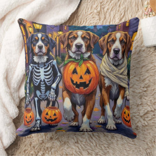 Cojín Decorativo Perros San Bernardo con disfraces de Halloween