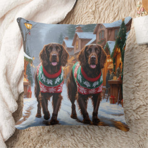 Cojín Decorativo Perros Setter Inglés Navidad Nieve Fiesta
