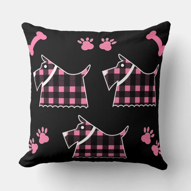 Cojín Decorativo Perros terroríficos y graciosos se alimentan de el (Anverso)