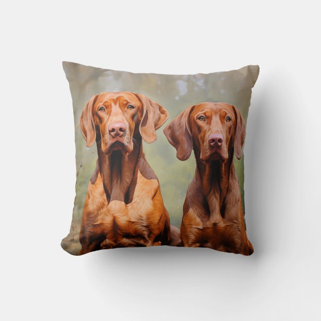 Cojín Decorativo Perros Vizsla húngaros (Anverso)