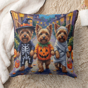 Cojín Decorativo Perros Yorkshire Terrier con disfraces de Hallowee